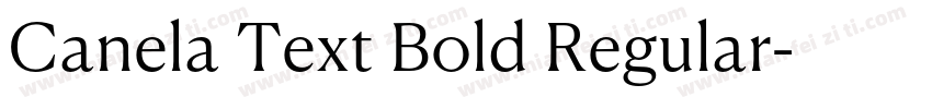 Canela Text Bold Regular字体转换